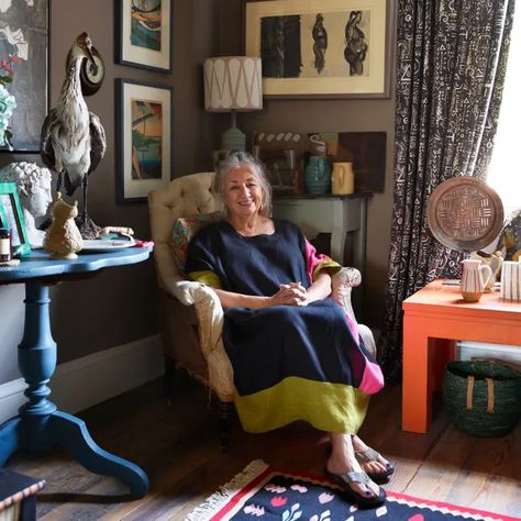 ‘You can get away with craziness in the hallway’: at home with colour expert Annie Sloan | Interiors | The Guardian Antibes Green, Separate Living Room, Carved Legs, Hanging Picture Frames, Interior Paint Colors, Paint Schemes, Interior Trend, Annie Sloan, Painting Cabinets