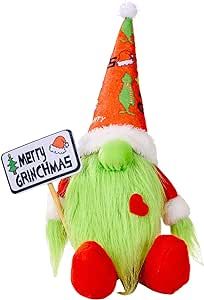 Christmas Grinch Gnome Decorations, Cute Handmade Christmas Grinch Gnomes Ornaments Santa Swedish Tomte Nisse Plush Scandinavian Doll Decor for Christmas Home Fireplace Mantel Shelf Table Desk 2 Pack Christmas Desk Decorations, Christmas Desk, Cute Christmas Decorations, Merry Grinchmas, Desk Decorations, Modern Christmas Decor, Gnome Christmas, Thoughtful Christmas Gifts, Doll Home