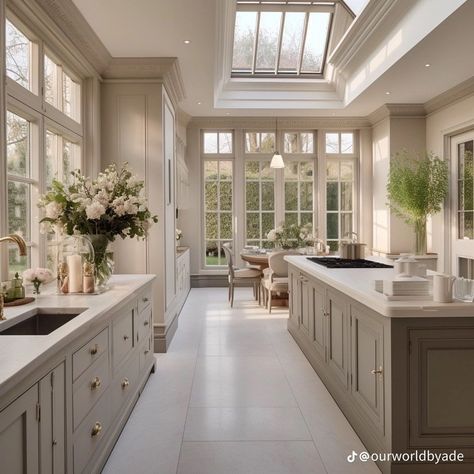 Kitchen Orangery, Dream House Ideas Kitchens, Luxurious Kitchens, Dream Life House, House Extension Design, Custom Kitchens, Style Deco, French House, Dream House Plans