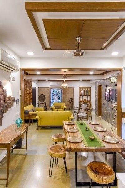 Interior Design Hotel, Interior Decoration Ideas, Kitchen Ceiling Design, Wooden Ceiling Design, Pretty Home, False Ceiling Living Room, Living Space Decor, House Ceiling Design, Dining Room Ceiling