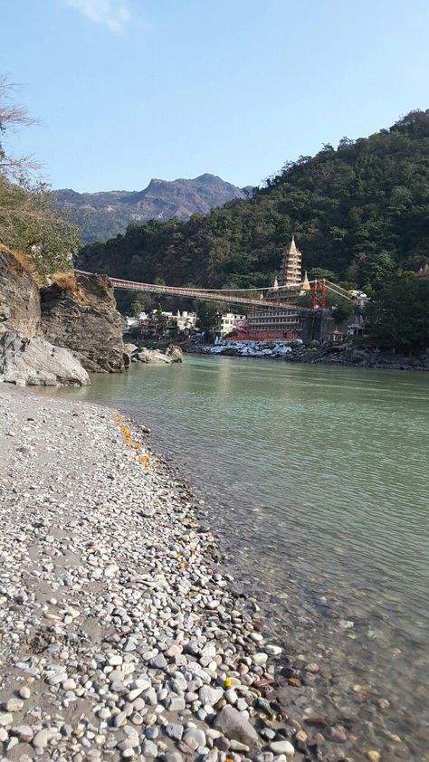 Rishikesh Aesthetic Pics, Rishikesh Wallpaper, Rishikesh Snapchat, River Asthetic Picture, Haridwar Aesthetic, Haridwar Snap, Rishikesh Snap, Rishikesh Aesthetic, Mother Ganga