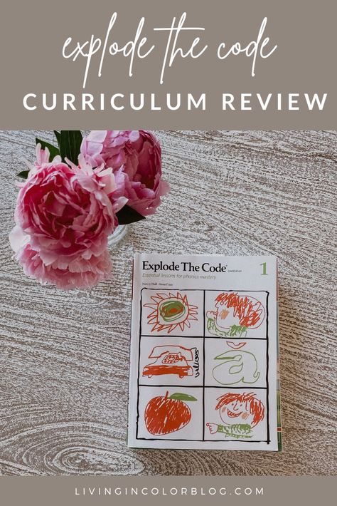 Explode the Code Homeschool Curriculum Review Explode The Code, Phonics Programs, Mother Of Two, Homeschool Kindergarten, Charlotte Mason, Letter Sounds, Word Families, Homeschool Curriculum, Teaching Reading