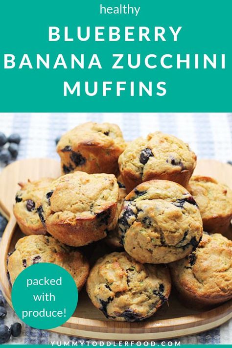 Banana Zucchini Blueberry Muffins, Blueberry Veggie Muffins, Veggie Blueberry Muffins, Eggless Zucchini Muffins, Egg Free Zucchini Muffins, Zucchini Recipes Toddler, Zucchini Muffins For Toddlers, Muffins With Veggies For Kids, Zucchini Muffins Healthy Kids