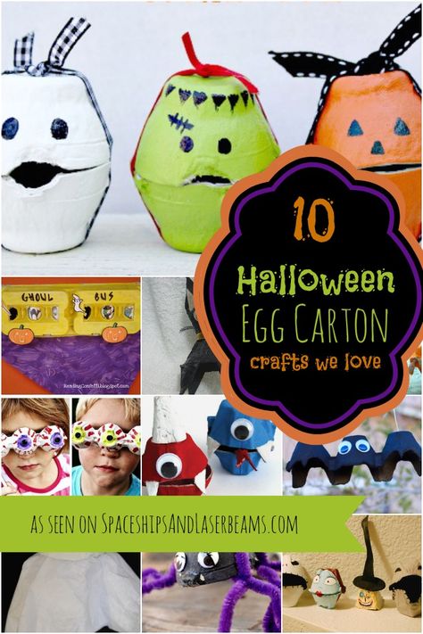 What can you do with an empty egg carton? Plenty! Just look at these fun kids' craft ideas for Halloween Egg Carton Crafts. Egg Carton Crafts For Kids, Halloween Eggs, Primary Activity, Kids Craft Ideas, Nightmare Before Christmas Characters, Halloween Treat Boxes, Egg Carton Crafts, Manualidades Halloween, Diy Halloween Projects