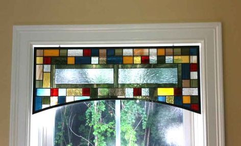 Stained Glass Valance, Stained Glass Window Valance, Cornice Box, Window Cornices, Pony Wall, Church Bulletin, Making Stained Glass, Hanging Frames, Window Valance