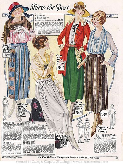 A bit of history about the changing styles and trends of ladies skirts in the 1920s. includes advice of where to buy vintage inspired skirts today. 1920s Skirt, 1921 Fashion, Radium Girls, 1920s Outfits, 1910s Fashion, Random Fashion, 1920 Fashion, Louise Brooks, 20th Century Fashion