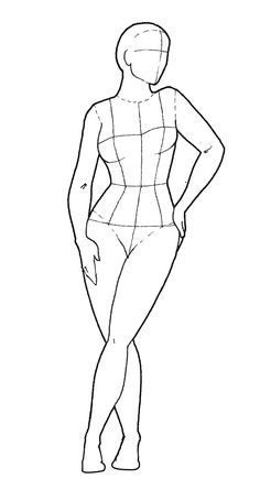 Fashion Illustration Template, Fashion Sketch Template, Croquis Fashion, Fashion Figure Templates, Body Template, Illustration Tutorial, Fashion Figure Drawing, Fashion Design Template, Model Sketch