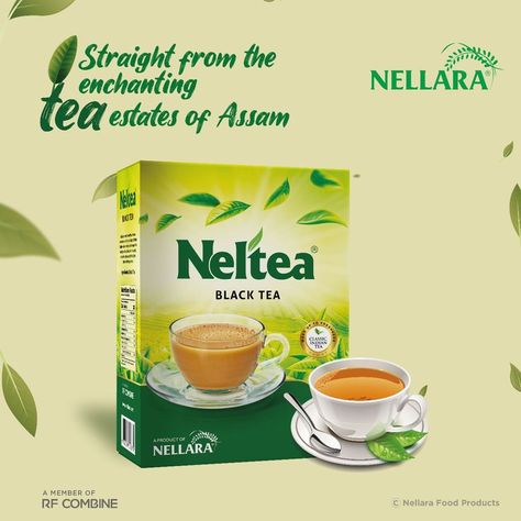 Natural tastes straight from the enchanting tea estates of Assam !! Neltea , The refreshment is Guaranteed!! . . . #nellara #neltea #nellarafoodproducts #food #foodproducts #foodlikeproducts #foodbloggers #foodforfoodies #foodandbeverage #foodbusiness #foodorder #foodadvertising #tea Tea Packing Design, Tea Box Design, Tea Lover Quotes, Tea Labels, Tea Packaging Design, Food Manufacturing, Tea Estate, Food Advertising, Pouch Packaging