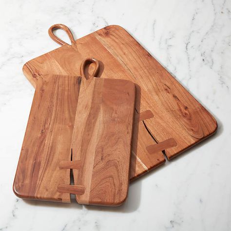 Mateo Large Acacia Board + Reviews | Crate and Barrel Chopping Board Design, Meat Board, Beautiful Cheese Board, Bread Boards, Apple Bars, Joinery Details, Wood Serving Board, Wine Tasting Party, Dovetail Joinery