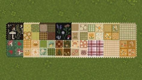 Minecraft Cottagecore Texture Pack, Minecraft Rug Designs, Carpet Minecraft, Minecraft Carpet Design, Minecraft Pack, Carpet Design Pattern, Minecraft Fabric, Minecraft Sheep, Minecraft Texture Pack