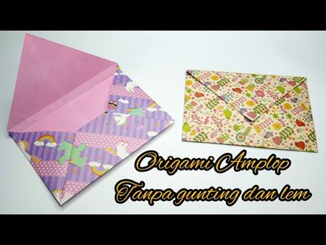 BISA DIISI UANG BUAT ACARA PERNIKAHAN!!! BEGINI CARA MEMBUAT AMPLOP DARI KERTAS ORIGAMI!!! - YouTube Origami Busta, Navidad Diy, Origami