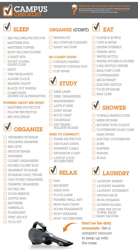 Bed Bath & Beyond College Checklist. University Checklist, Dorm Checklist, College Packing Lists, College Checklist, College Packing, College Living, Packing Hacks, College Readiness, College Planning