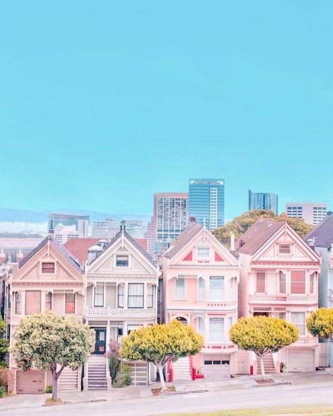 Dreamy Streets Of San Francisco Road Trip Games For Kids, Alamo Square, San Francisco Photography, San Francisco Print, San Francisco Photos, San Francisco Houses, Pastel House, California Print, Painted Ladies