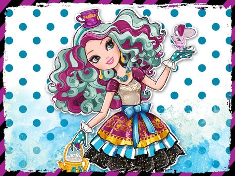 Madeline hatter daughter of the mad hatter Dexter Charming, Happy Unbirthday, Madeline Hatter, Cerise Hood, Mad Hatter Costume, Perfect Sisters, Mad Hatter Party, Raven Queen, After High School