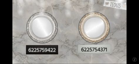 Round Mirror Decals Bloxburg, Mirror Decals Bloxburg, Decal Bloxburg, Decals Bloxburg, Mirror Decals, Bloxburg Codes, Decal Codes, Bloxburg Decals, Bloxburg Ideas