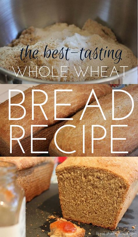 Soft Whole Wheat Bread, Soaked Bread Recipe, Organic Whole Wheat Bread Recipe, Fast Whole Wheat Bread, Wheat Berry Recipes, Whole Wheat Rustic Bread, Whole Wheat Bagel, 100% Whole Wheat Bread Recipe, Wheat Bread Recipe