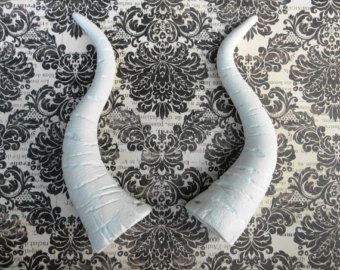 Maleficent Horns, White, Dragon, Bone, Sleeping Beauty, Bull Horns, Big, Headband Demon Horn Devil Lightweight  Costume, Cosplay, Costume,