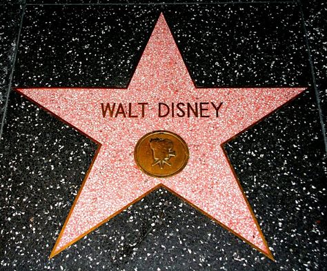 In 1960, Walt Disney received 2 stars on the Hollywood Walk of Fame; 1 for film and the other for television. Chateau Disney, Deco Disney, Walter Elias Disney, Disney Images, Disney Side, Hollywood Walk Of Fame Star, Disney Stars, Disney Life, To Infinity And Beyond