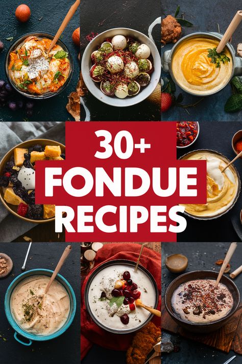 30+ Quick and Delicious Fondue Recipes to Delight Your Guests and Elevate Your Gatherings!... Melt into fun with these quick and tasty fondue recipes!... Perfect for parties and gatherings these cheesy and chocolatey delights will impress your guests. From savory cheese blends to sweet dessert dips you'll find something for everyone. Grab some bread fruits and veggies for a delicious dipping experience!... https://ostrali.com/foodr/fondue-recipes Chicken Marinade For Fondue, Fondue Dips Sauces, The Melting Pot Recipes, Fondue In Crockpot, Savory Fondue Recipes, Fondue Sauces For Meat, Fondue Meat Recipes, Fondue Ideas Cheese, Fondue Ideas Dinners