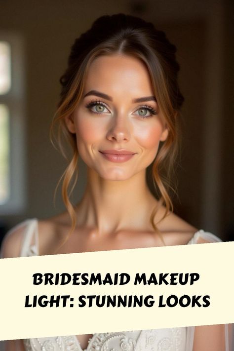 Bridesmaid Makeup Light: Stunning Looks Bridesmaid Makeup Light, Elegant Bridesmaid Dresses Long, Silver Bridesmaid Shoes, Trendy Bridesmaids, Makeup Light, Light Makeup Looks, Fun Bridal Shower Games, Bridal Tips, Subtle Makeup