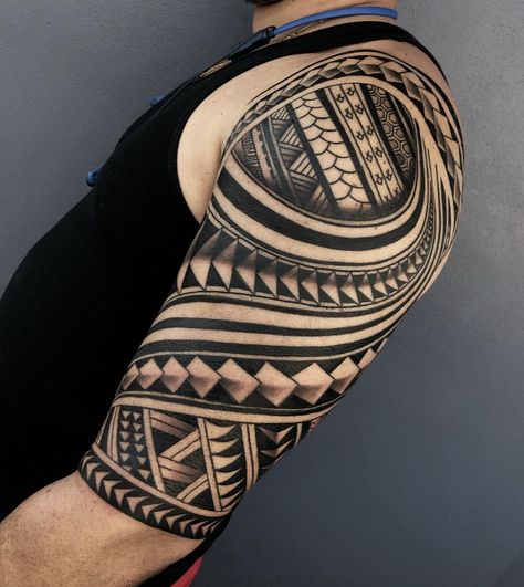 မာရာ Tattoo, အီဂျစ် Tattoo, မာယာ Tattoo, Half Sleeve Tattoos Polynesian, Maori Tattoo Arm, Arm Tattoos For Men, Polynesian Tattoo Sleeve, Tato Maori, Armband Tattoos For Men