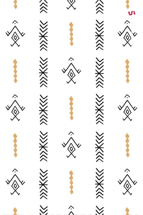 African Pattern Design, Berber Symbols, Pattern Tiles, Motif Art Deco, Pola Sulam, Design Textile, African Pattern, Boho Patterns, Ethnic Patterns