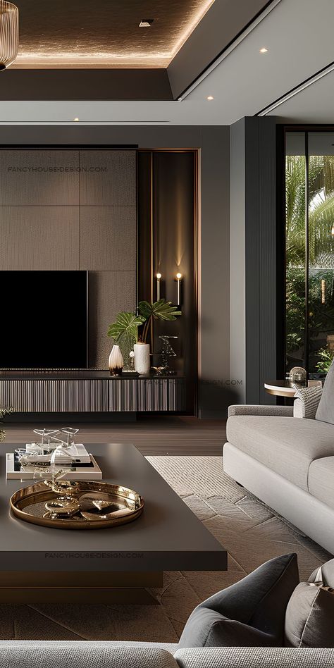 Material diversity and spatial aesthetics combine to create a contemporary luxury living room that epitomizes the best of modern interior design.