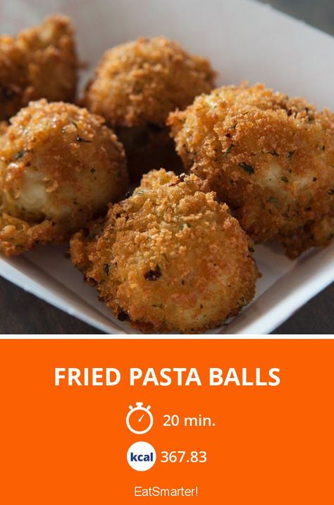 Fried Pasta Balls Pasta Balls, Quick Easy Salad, Slow Cooker Soups, Fried Pasta, Recipes Mediterranean, Pasta Cake, Recipes Slow Cooker, Easy Salad, Recipes Quick