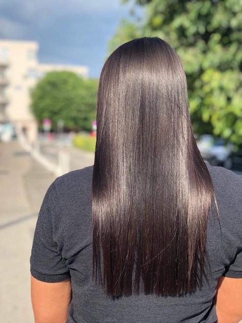 Straight Hair One Length, Straight Haircut For Women, Waist Length Hair Straight, Straight One Length Hair, Long One Length Hair, Mid Back Length Hair, Chest Length Hair, One Length Haircuts, One Length Hair