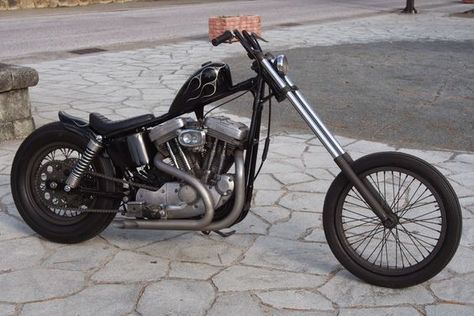 Triumph Chopper, Custom Moped, Sportster Chopper, Custom Motorcycles Bobber, Harley Davidson Sportster 883, American Chopper, Old School Chopper, Custom Sportster, Harley Davidson Chopper