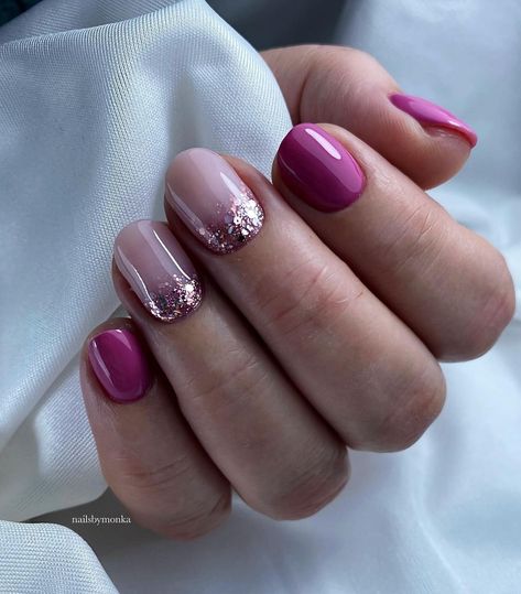 Simple Fall Nails, Nail Effects, Ombre Nail, Ombre Nails Glitter, Ombre Nail Designs, Steal The Spotlight, Cute Summer Nails, Simple Nail Art Designs, Nail Polish Designs