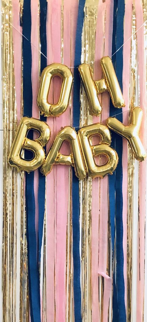 Light Pink Balloons, Navy Baby Showers, Gender Reveal Party Games, Pregnancy Gender, Idee Babyshower, Gender Reveal Party Theme, Baby Reveal Party, Gender Reveal Party Ideas, Reveal Party Ideas