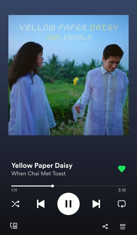 Yellow Paper Daisy_When Chai Met Toast_spotify lyrics #yellowpaperdaisy#spotify #whenchaimettoast Yellow Paper Daisy, When Chai Met Toast, Daisy Poster, Maya Banks, Wall Pics, Paper Daisy, Amazing Inspirational Quotes, Spotify Lyrics, Yellow Paper