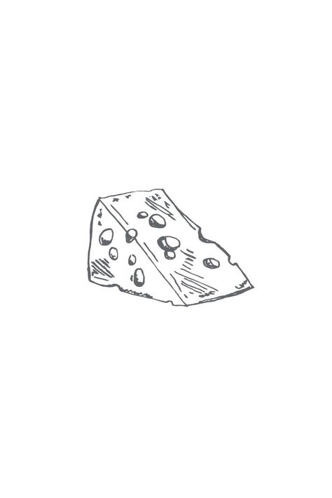 Swiss Cheese Tattoo, Cheese Drawing Easy, Cheese Tattoo Ideas, Cheese Tattoo, Cheese Illustration, Cheese Drawing, Food Tattoos, Minimal Drawings, Linocut Printmaking