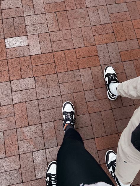 The best shoes for matching your other half! Theyre over hyped for a reason, such a staple shoe. #dunklow #pandadunks #nike #sneakers #couples goals #matching #shoes #shoegame #shoesnike #boyfriend #girlfriendandboyfriend #matchingsneakers Matching Panda Dunks, Nike Couple Shoes, Boyfriend And Girlfriend Matching Shoes, Couple Aesthetic Shoes, Matching Nike Shoes For Couples, Matching Shoes With Boyfriend, His And Her Shoes, Matching Sneakers Couples, Couple Shoes Pictures