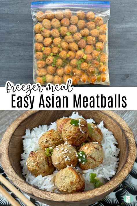 Easy Asian Meatballs Freezer Meal - Freezer Meals 101 Asian Freezer Meals, Meatballs Freezer, Freezer Meatballs, Asian Meatballs, Freezer Meal Prep, Easy Asian, Freezer Meal, Freezer Meals, The Oven