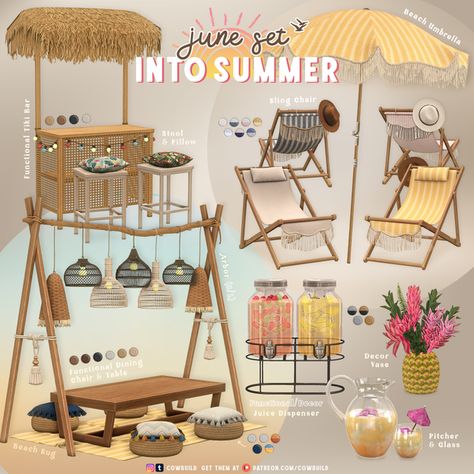 Sims 4 Juice Bar, Boho Set Up, Sims 4 Boho House Cc, Sims 4 Waffle Maker Cc, Sims 4 Bar Clutter, Sims 4 Cc Furniture Chair, Sims 4 Beach House Base Game, Sims 4 Beach Cc Patreon, Sims 4 Carribean Cc