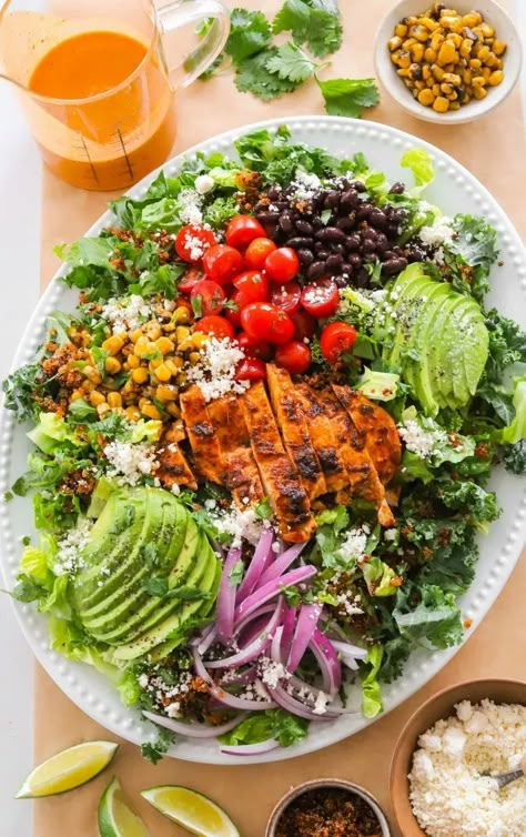 Avocado Quinoa Salad - Mendocino Farms Copycat | Moribyan Mendocino Farms Copycat, Latin Salad, Quick Weekday Dinners, Quinoa Avocado Salad, Mendocino Farms, Chicken Avocado Salad, Chipotle Vinaigrette, Chicken Quinoa Salad, Recipe Menu