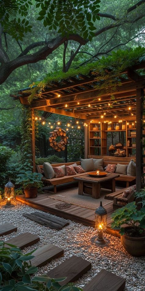 Have Inspiration, Outdoor Decor Backyard, Backyard Makeover, Outdoor Patio Decor, Backyard Patio Designs, Backyard Oasis, Diy Patio, Outdoor Rooms, Backyard Decor