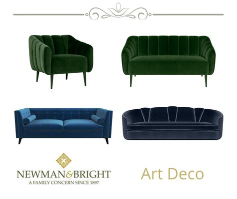 What was your favourite era? We love the roaring 20's and our range of Art Deco sofas perfectly reflect this era. The luxury of the velvet and the style ooze the glamour that would be found back then. #roaring20s #1920s #glamour #bestseller #sofa #artdeco #styling #bespokefurniture #luxury #luxuryfurniture #newmanandbright #interiordesign #retrolook #manchester Art Deco Reception, 1920s Glamour, Sofa Retro, Tufted Couch, Art Deco Sofa, Reception Sofa, Living Room Sofa Design, Roaring 20's, Modern Art Deco