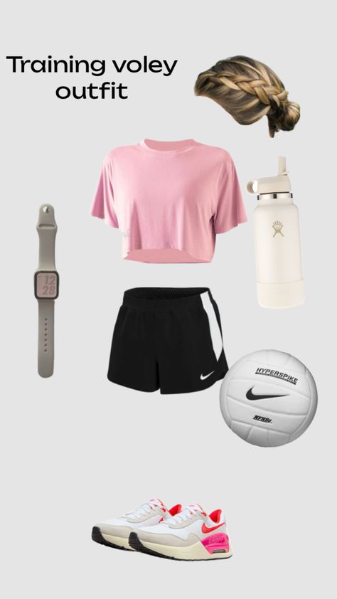 #preppy #aesthetic #nike #apple hydroflask#voleyball #training #outfit Nike Training Outfit, Training Outfit, Aesthetic Nike, Preppy Vibes, Training Clothes, Nike Training, Preppy Aesthetic, Volleyball, Outfit Ideas