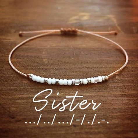 Morse Bracelet, Adjustable Bracelet Diy, Morse Code Jewelry, Friend Bracelet, Diy Collier, Morse Code Bracelet, Pola Gelang, Bracelet Friendship, Personalized Bracelet