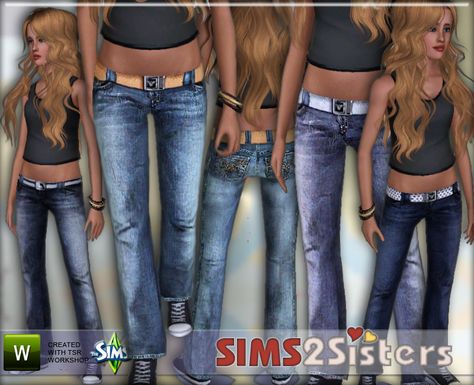 sims2sisters' S2S Jeans for Teen Sims 3 Cc Jeans, Sims Cc Low Rise Jeans, Sims 4 Cc Low Rise Jeans, Cc Jeans, Super Mini Dress, Moon Dress, Satin Shorts, Sims 4 Cc, The Sims Resource