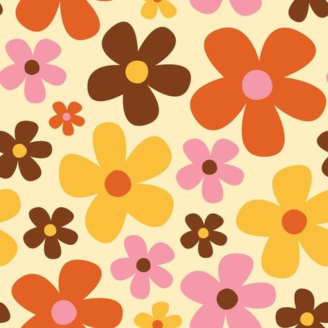 70s Aesthetic Pink, Vintage Flower Backgrounds, 1970 Style, Jackie Burkhart, Vintage Floral Wallpaper, Background Orange, Power Wallpaper, Cute Vector, Vintage Flowers Wallpaper