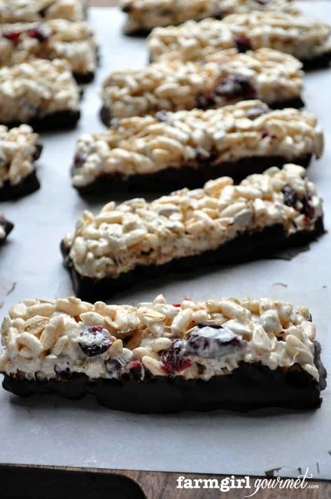 Chewy Puffed Brown Rice Bars – Farmgirl Gourmet Puffed Rice Bars, Rice Bars, Chocolate Gingerbread Cookies, Rice Bar, Brown Rice Recipe, Chocolate Gingerbread, Brown Rice Recipes, Puffed Rice, Rice Cereal