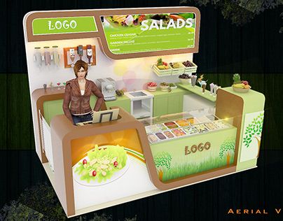 Check out new work on my @Behance profile: "Salad Kiosk" http://be.net/gallery/103809679/Salad-Kiosk Juice Kiosk, Island Booth, Juice Cafe, Salad Shop, Juice Shop, Food Kiosk, Salad Rolls, Healthy Bars, Healthy Restaurant