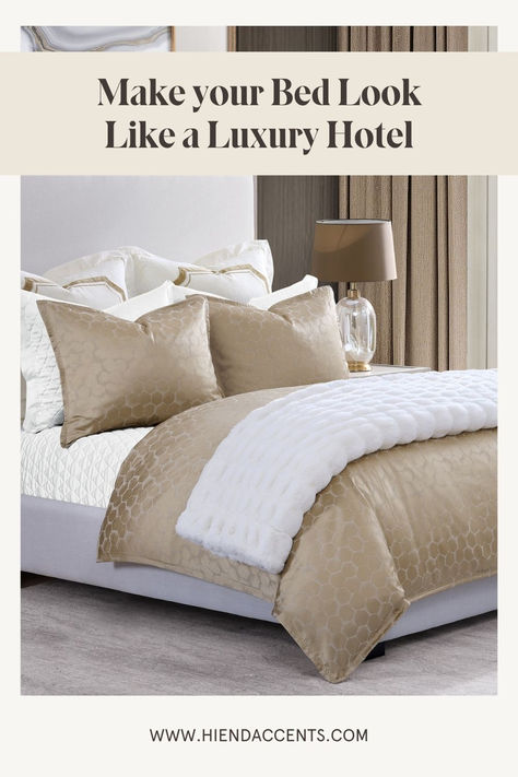 Recreate the opulence of a luxury hotel in your own home this winter with our plush and cozy bedding sets. #HotelStyleComfort #LuxuriousComforters #DesignerQuilts #BeddingMakeover Boujee Bedroom, Hotel Style Bedding, Cozy Bedding Sets, Jacquard Bedding, Style Bedding, Bedroom Styling, Cool Comforters, Winter Bedding, Bedding Ideas