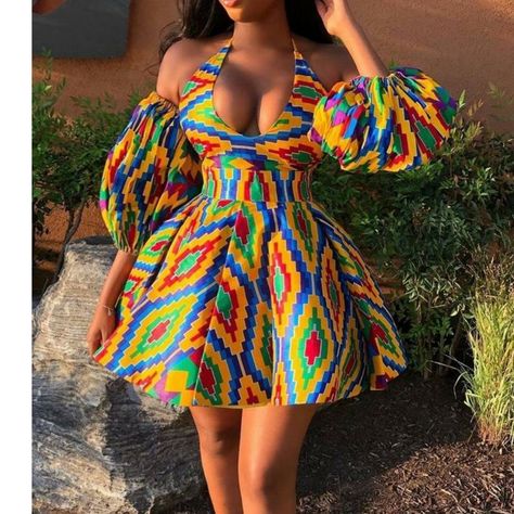 Skater Ankara Dresses, Ankara Infinity Dress, Ankara Party Dress, Short Ankara Gown, Short Flare Dress, African Traditional Wear, African Attire Dresses, Ankara Clothing, Kente Dress