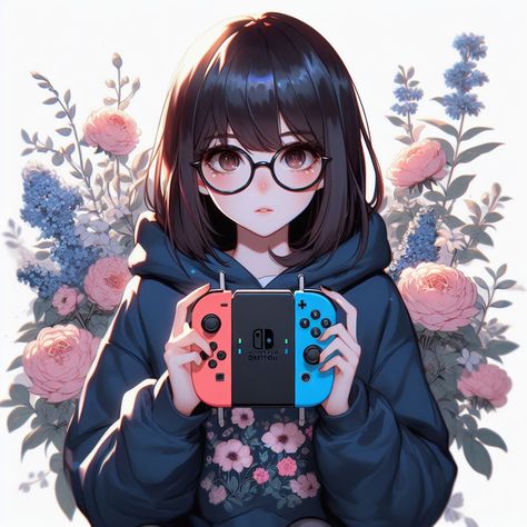 Gamer Boyfriend Anime, Gamer Girl Photoshoots, Gamer Girl Pfp Aesthetic, Gamer Girl Drawing, Gamer Girl Animes, Anime Drawings Tutorials, Gamer Girl, Drawing Tutorial, Anime Drawings