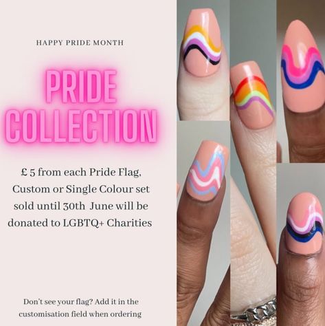 Pride Nails Almond Shape, Lgbtq Nail Art, Gay Pride Nail Art, Trans Pride Nails Designs, Pride Month Nail Ideas, Nails For Pride Month, Trans Nail Art, Lgbt Nails Designs, Lgbtq Nail Designs